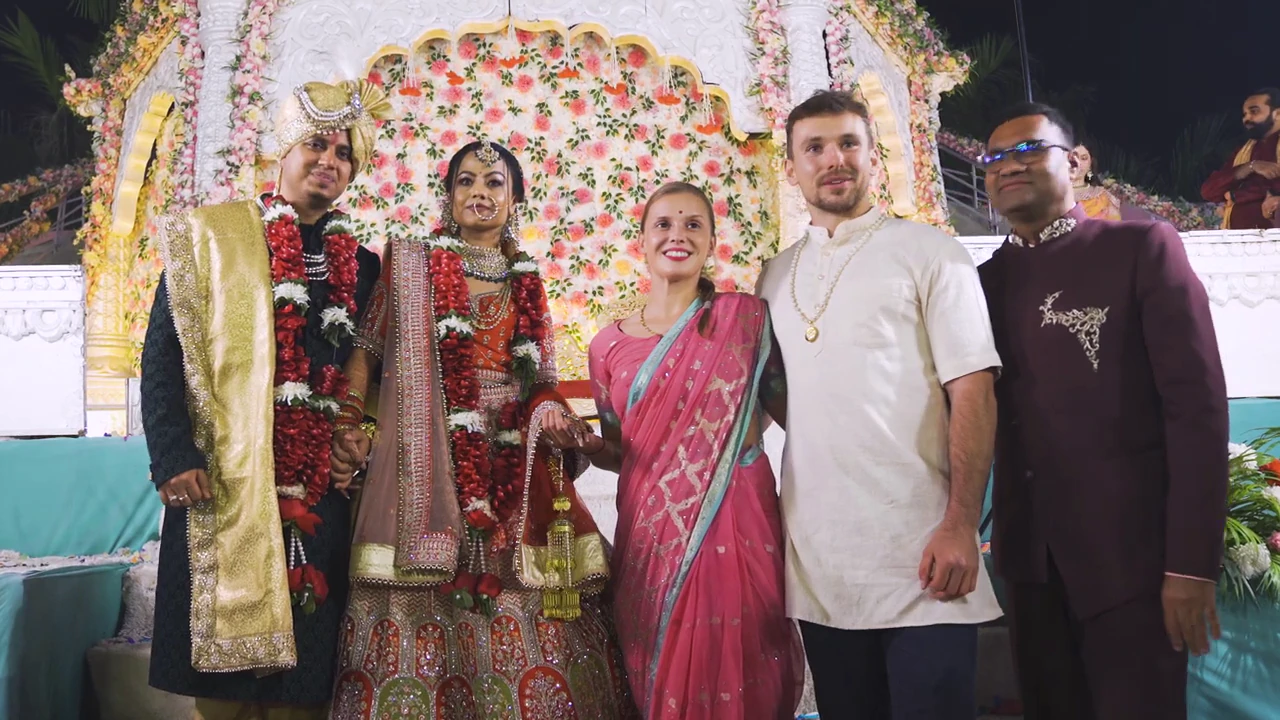 European Couple In Random Indian Marriage