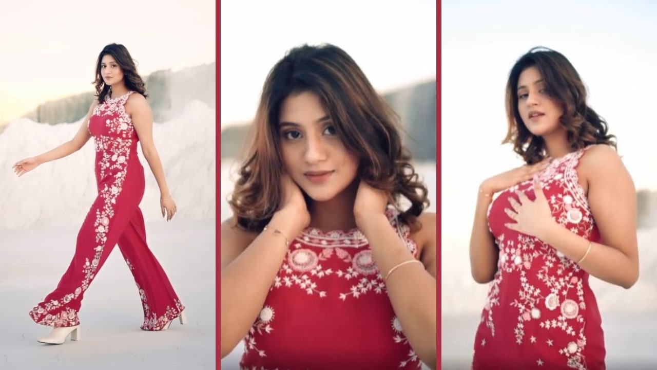 Anjali Arora In Pink Sleeveless Jumpsuit