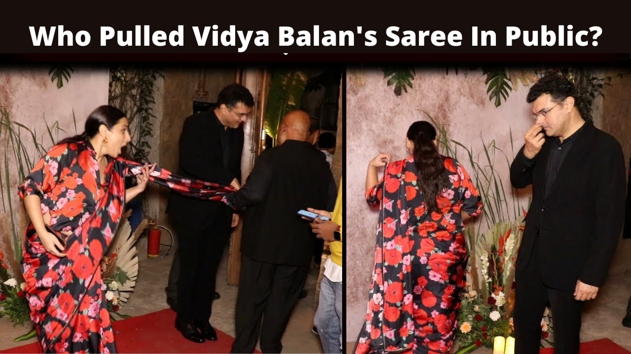 Vidya Balan Oops Moment In Black Saree