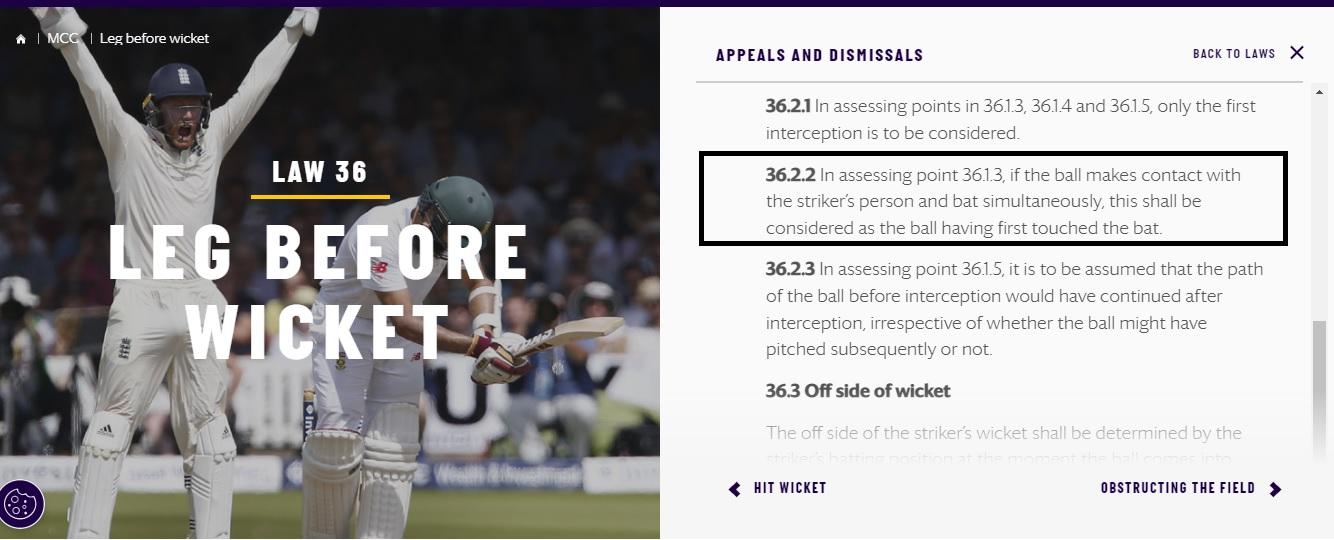 Law 36 Leg Before Wicket