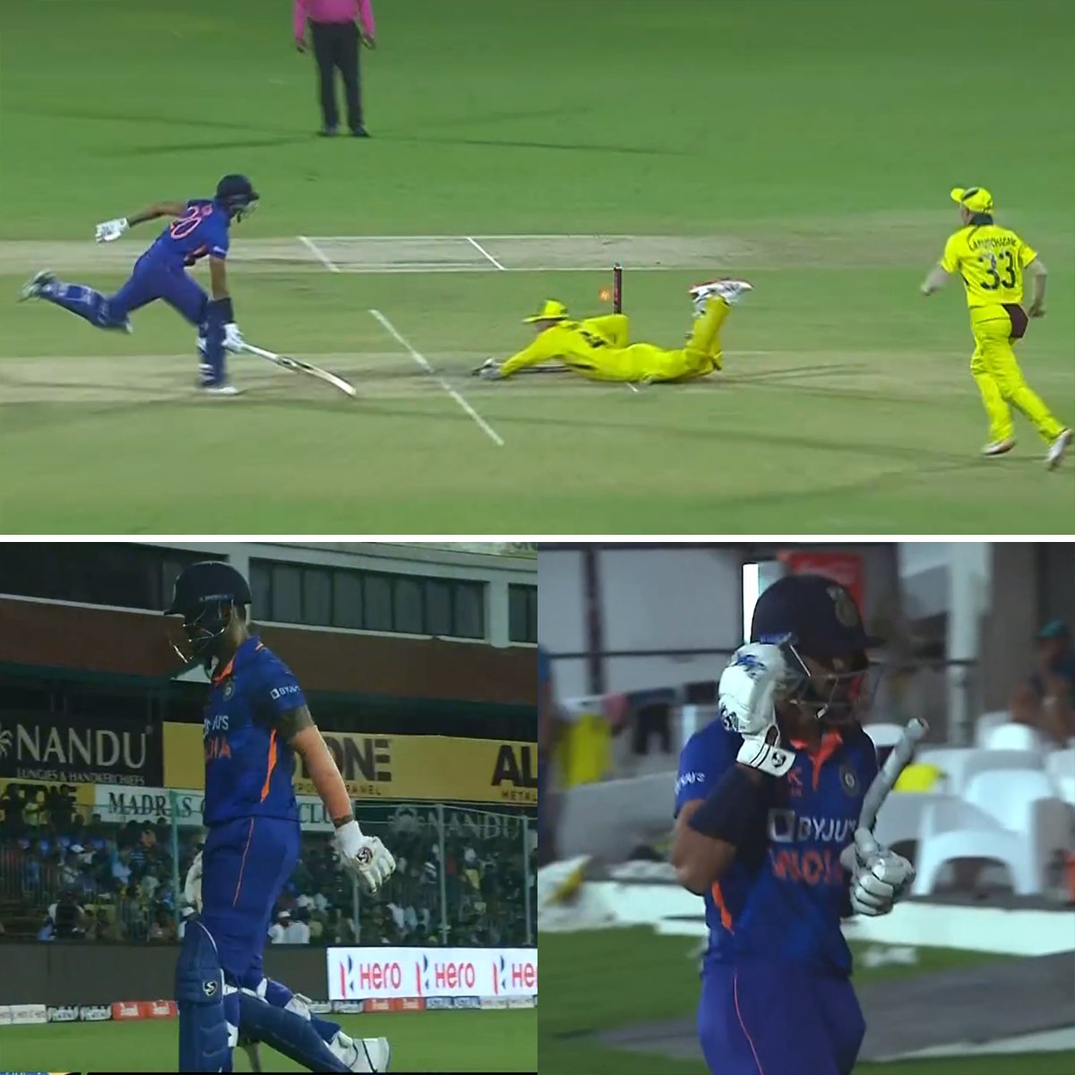 Axar Patel Run Out Due To Virat Kohli