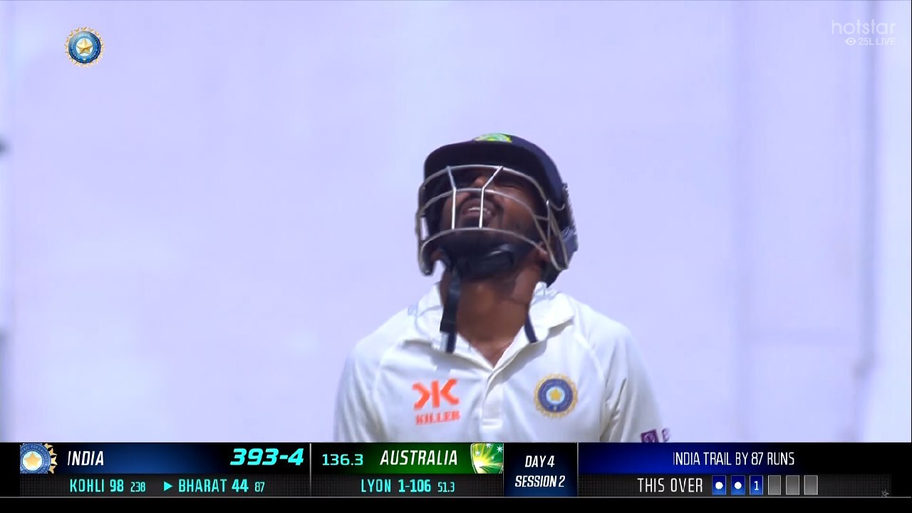 KS Bharat Looked Disappointed