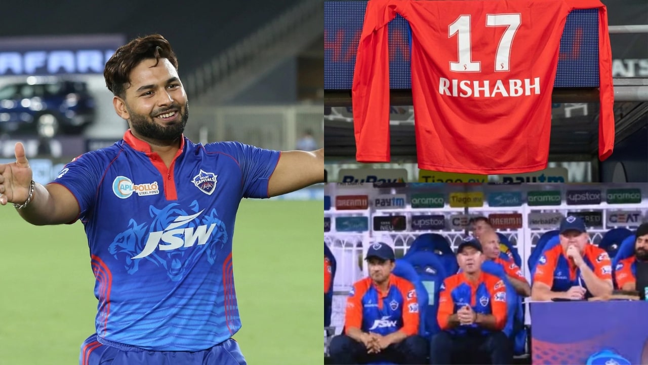 Rishabh Pant In Delhi Dugout 2023