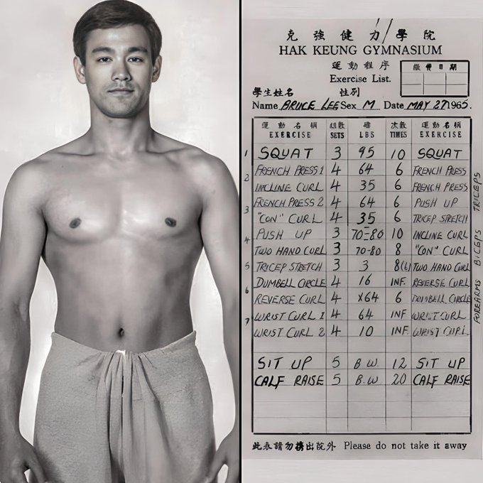 Bruce Lee Early Training Plan
