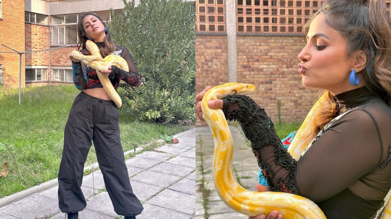 Hina Khan Kisses Python