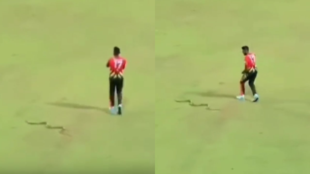 Isuru Udana Narrowly Escapes Snake