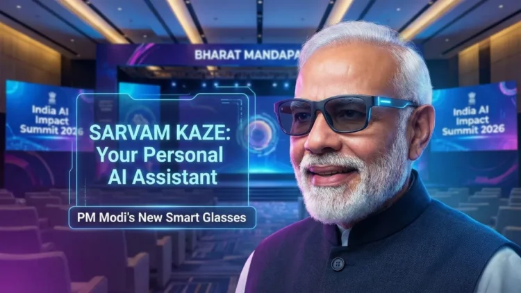 PM Modi Tries Sarvam Kaze Smart Glasses